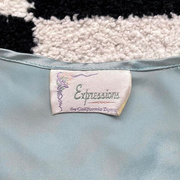 Vintage Blue Satin Slip L - Picture 4 of 4